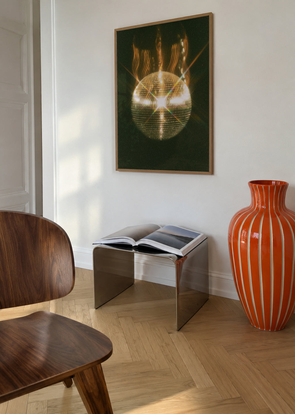 Disco Inferno - Framed poster in an interior