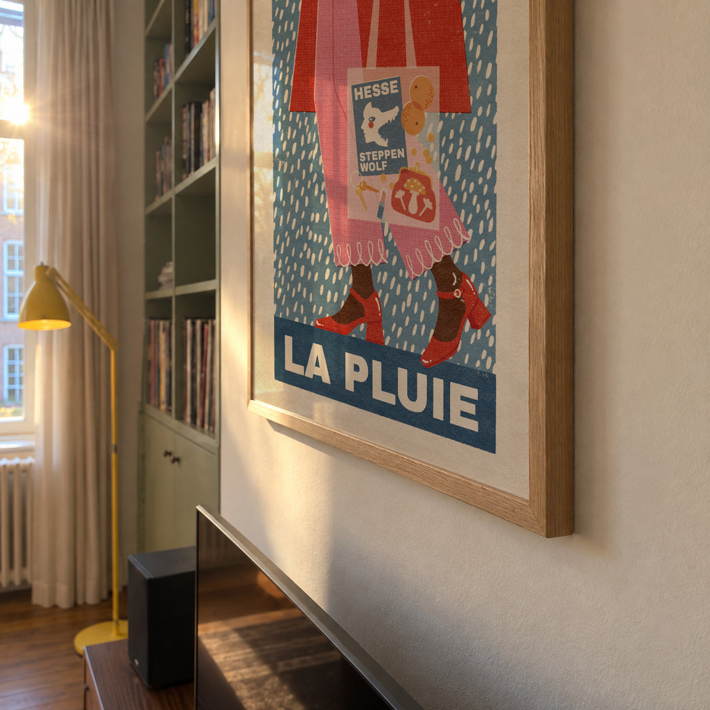La Pluie French Style - Framed poster detail