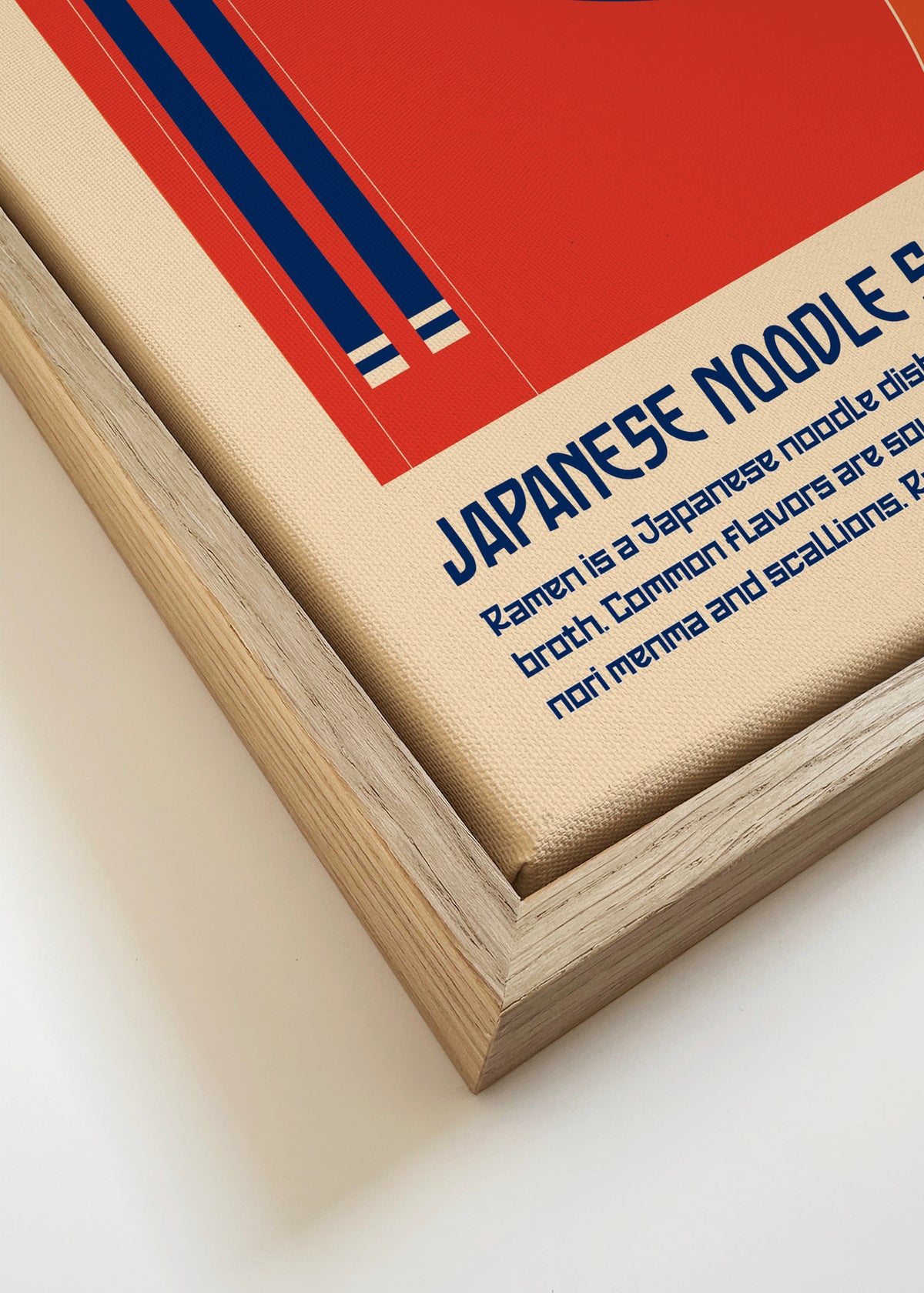 Ramen Japanese Food Print - Framed canvas detail
