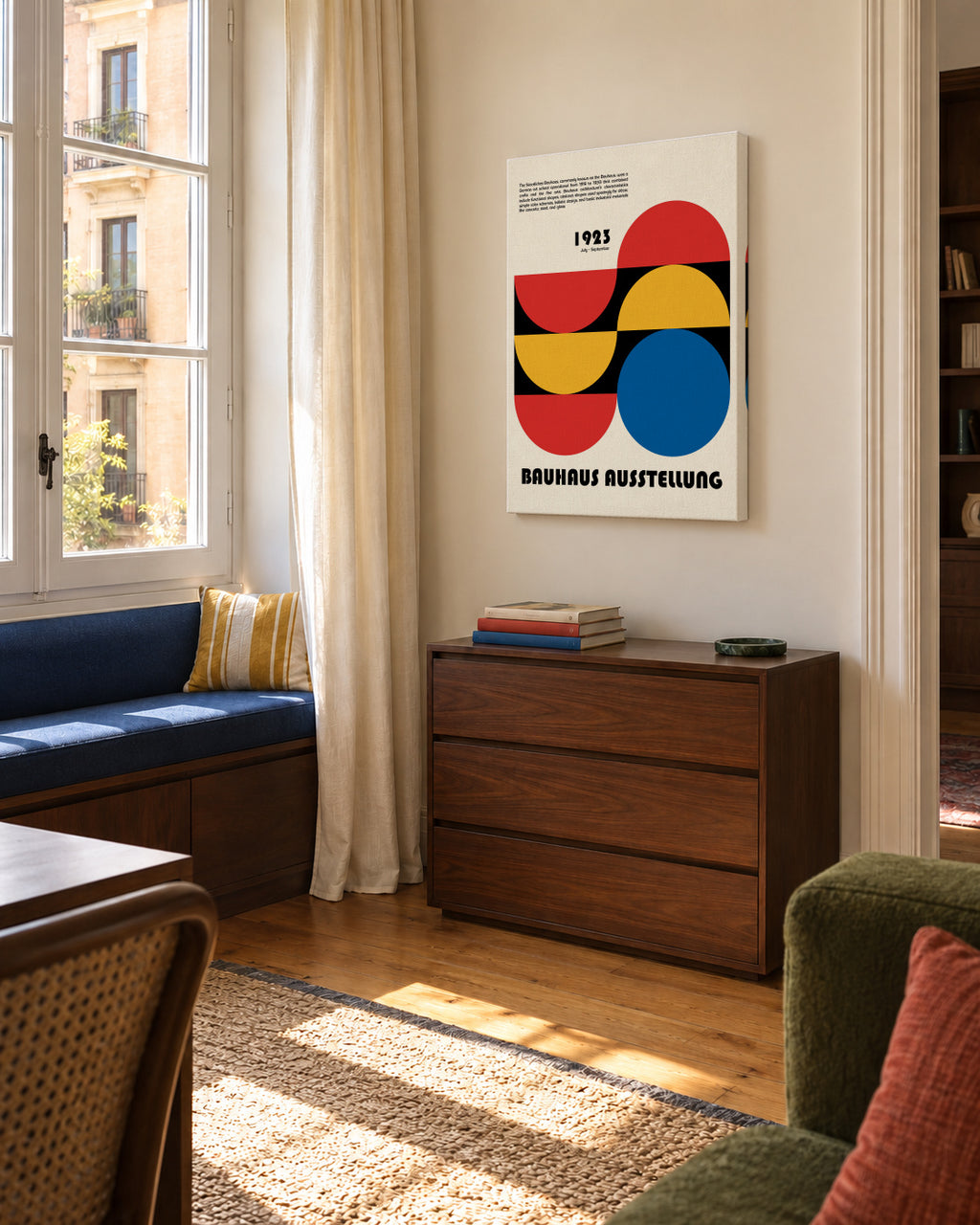 Bauhaus Ausstellung IV - Unframed canvas in an interior