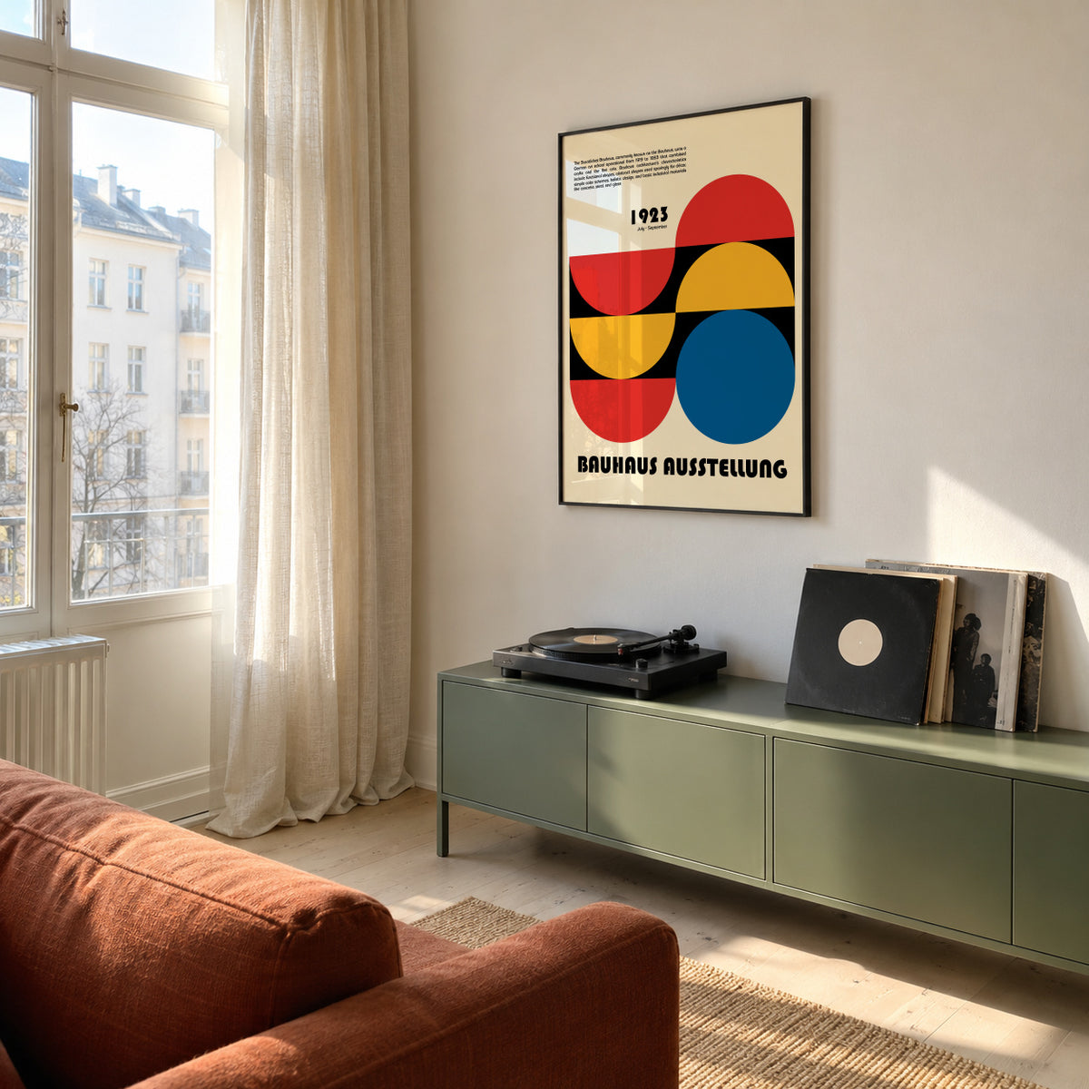 Bauhaus Ausstellung IV - Framed poster in an interior