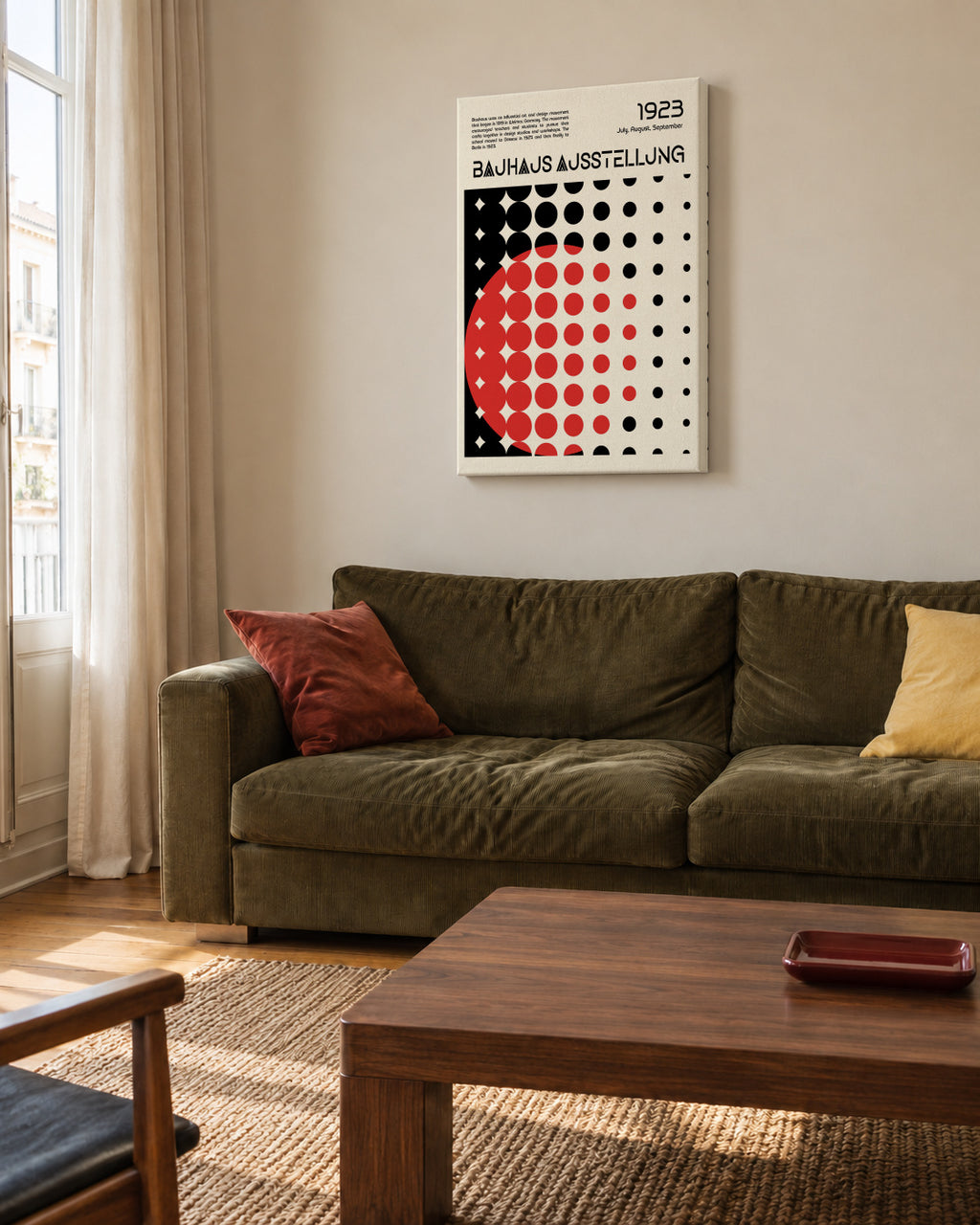 Bauhaus Ausstellung V - Unframed canvas in an interior
