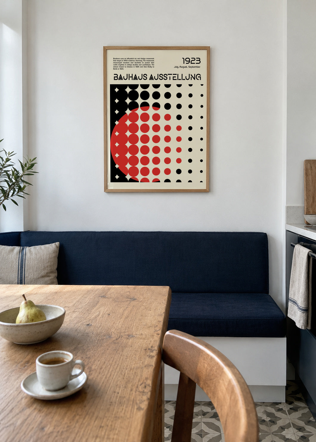 Bauhaus Ausstellung V - Framed poster in an interior