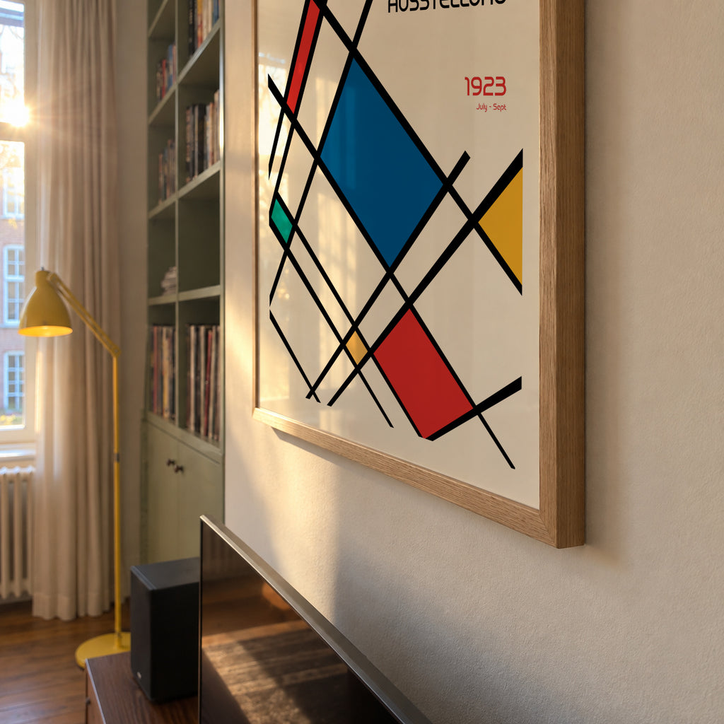 Bauhaus Geometric Design Retro - Framed poster detail