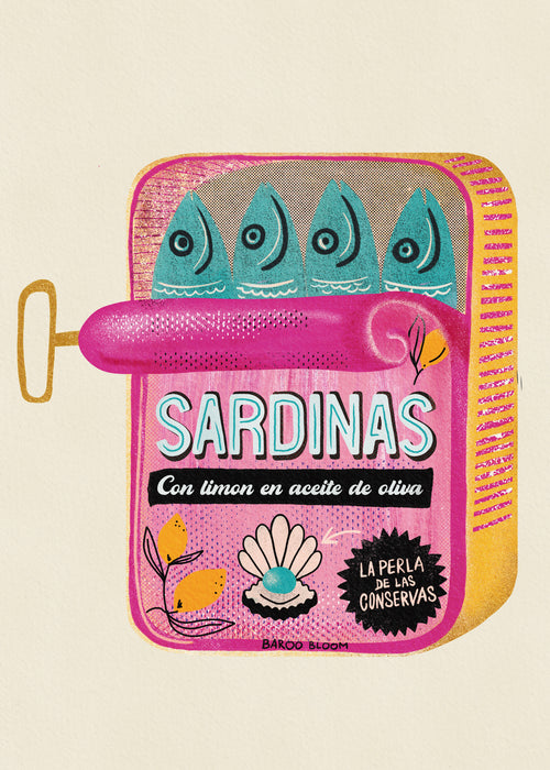 Sardines Tin Can - Unframed art print