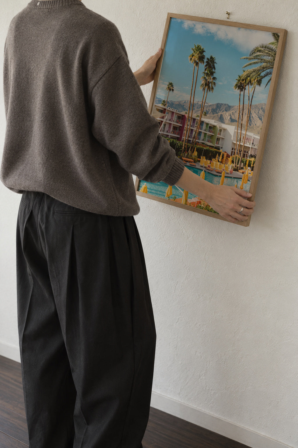 Palm Springs Saguaro - Framed poster in an interior
