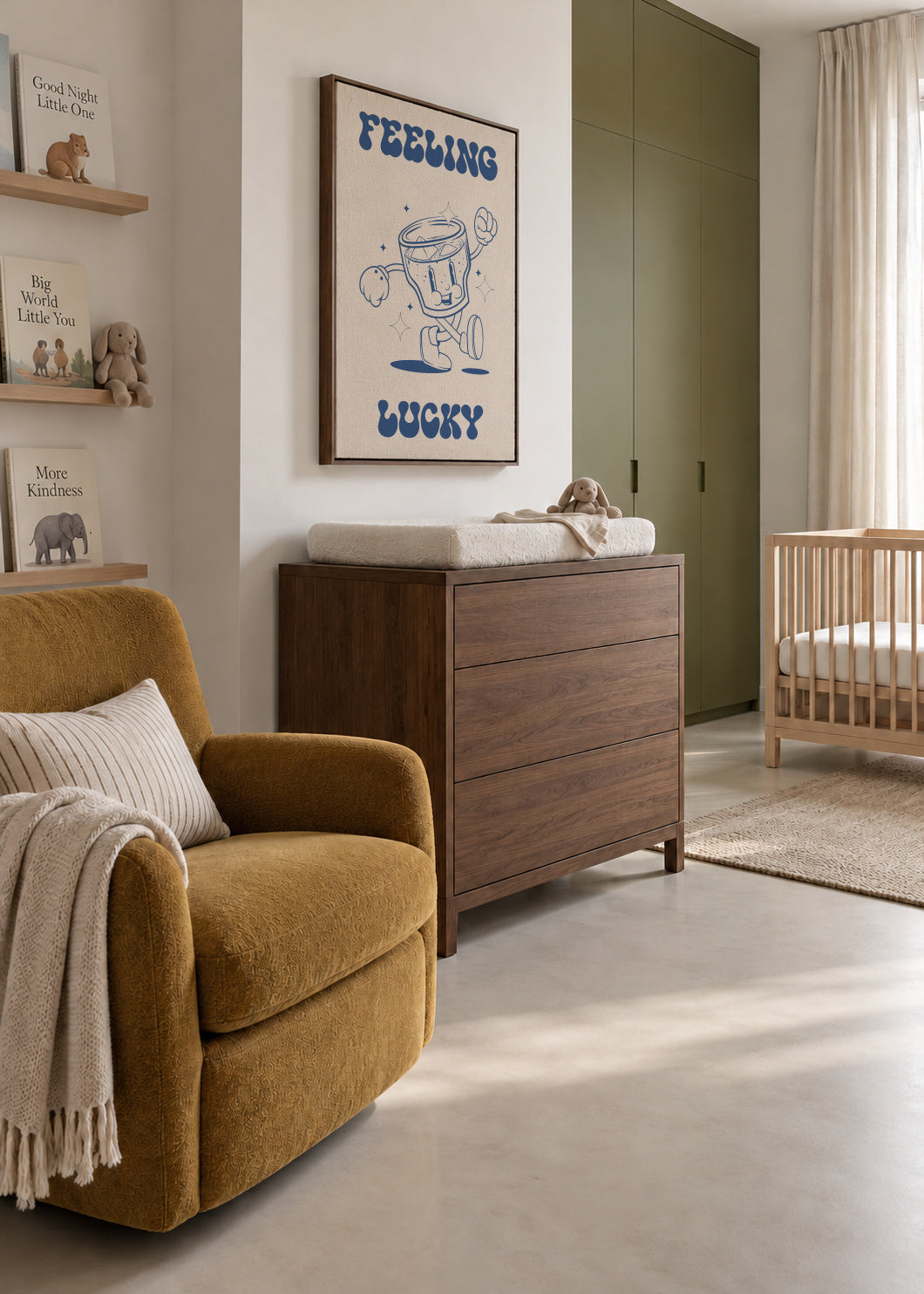 Feeling Lucky - Framed canvas in an interior