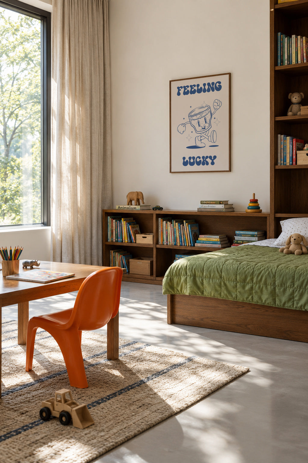 Feeling Lucky - Framed poster in an interior