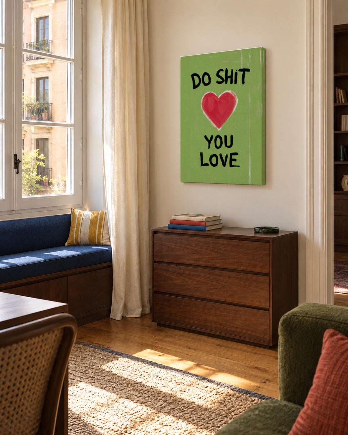 Do Shit You Love - Unframed canvas in an interior