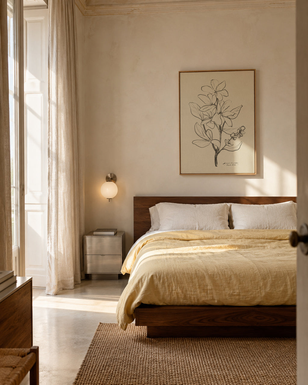 Floral 1 - Framed canvas in an interior