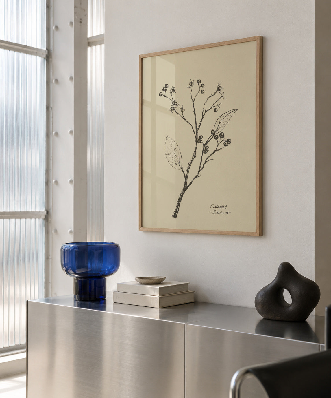 Floral 2 - Framed poster in an interior