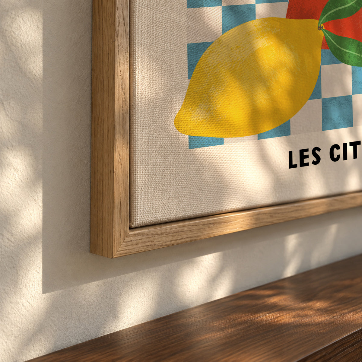 Les Citrons - Framed canvas detail