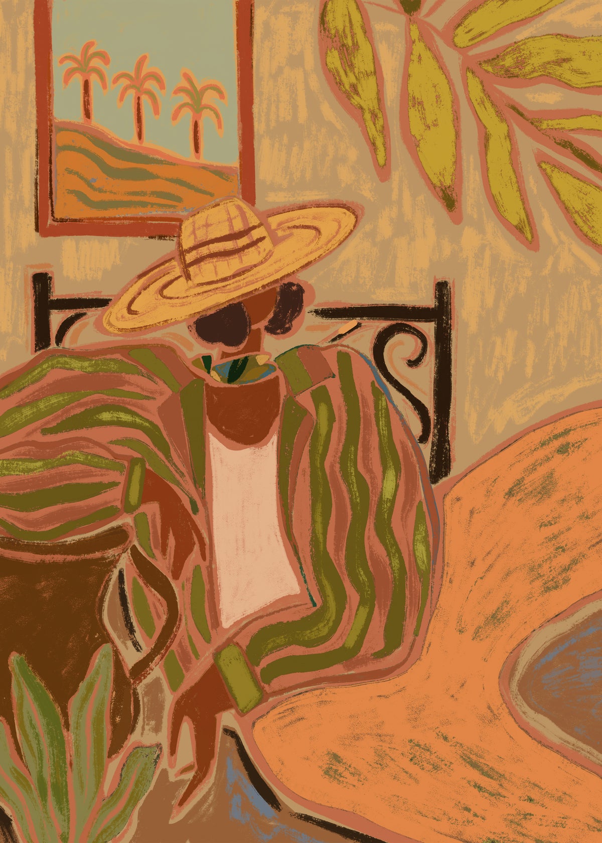 Lady in Stripe - Unframed art print