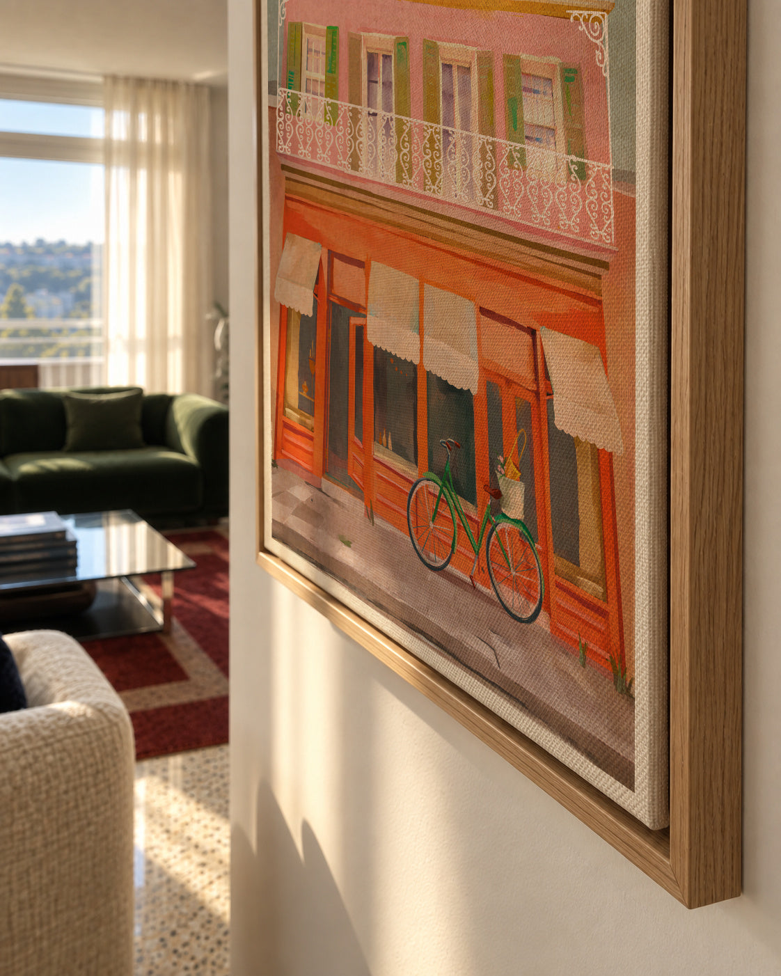 New Orleans Louisiana Vintage Travel Poster - Framed canvas detail