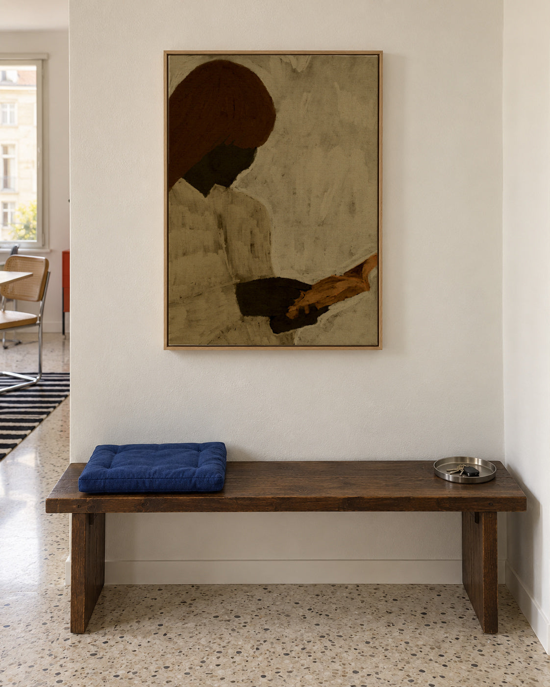 Book lover 2 - Framed canvas in an interior