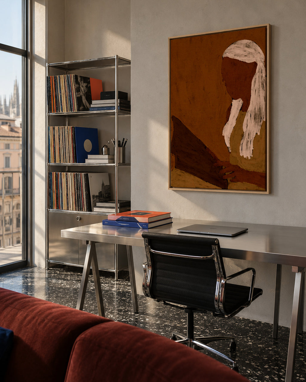 Book lover 6 - Framed canvas in an interior