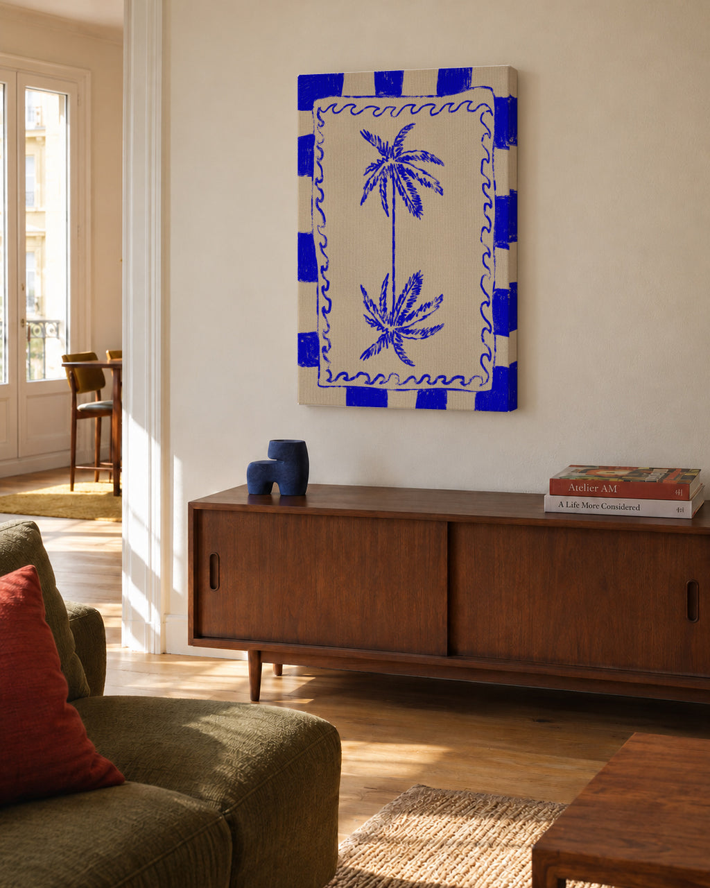 Coastal charm - Unframed canvas in an interior