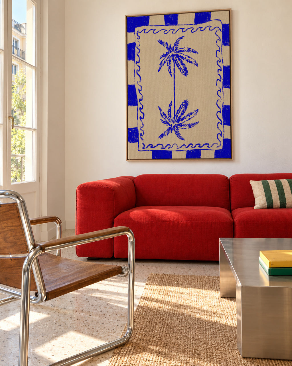 Coastal charm - Framed canvas in an interior
