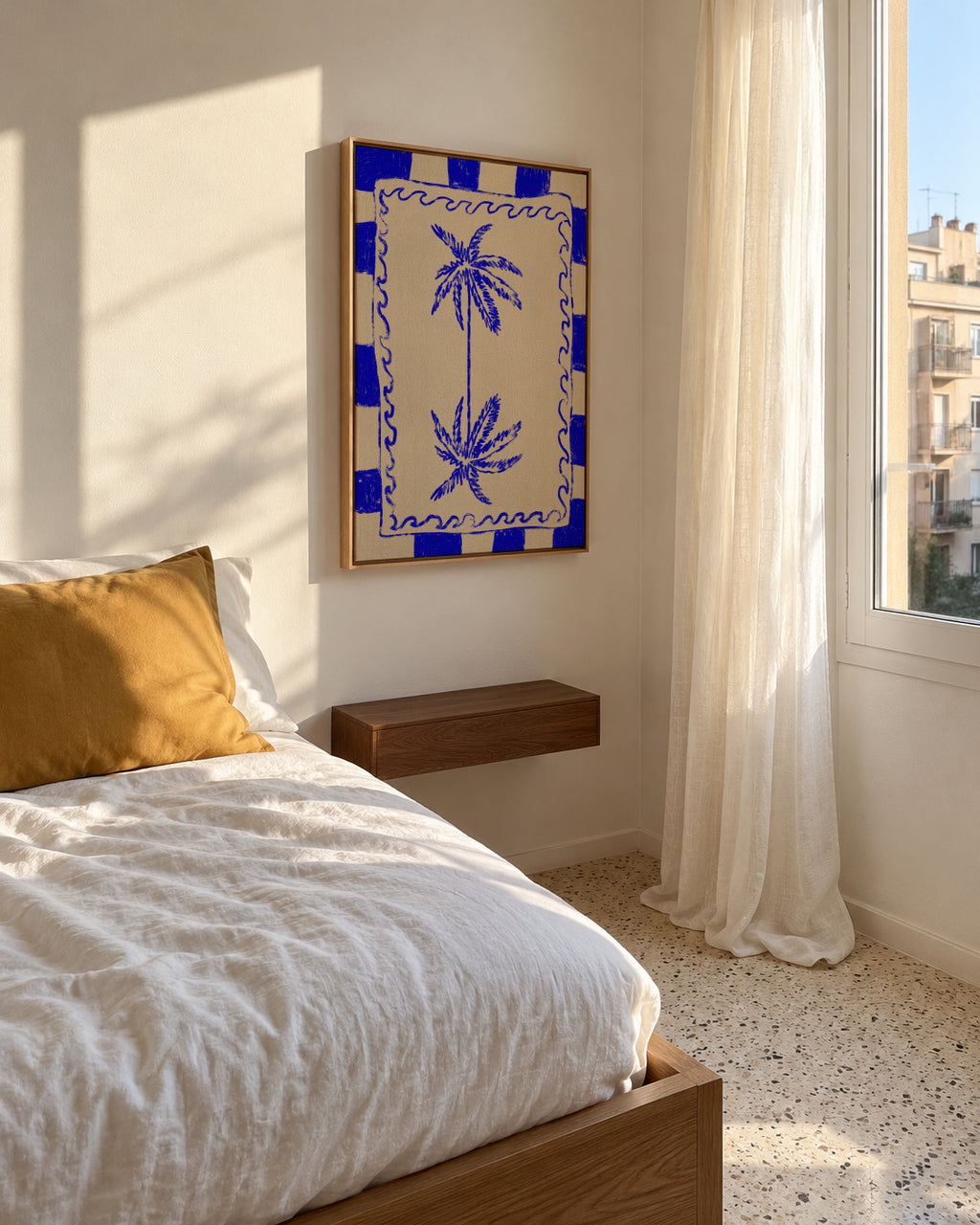 Coastal charm - Framed canvas in an interior