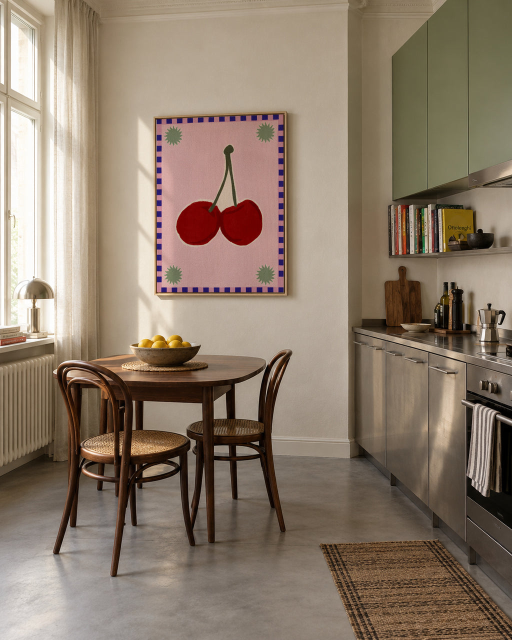 Lush duo 1 - Framed canvas in an interior