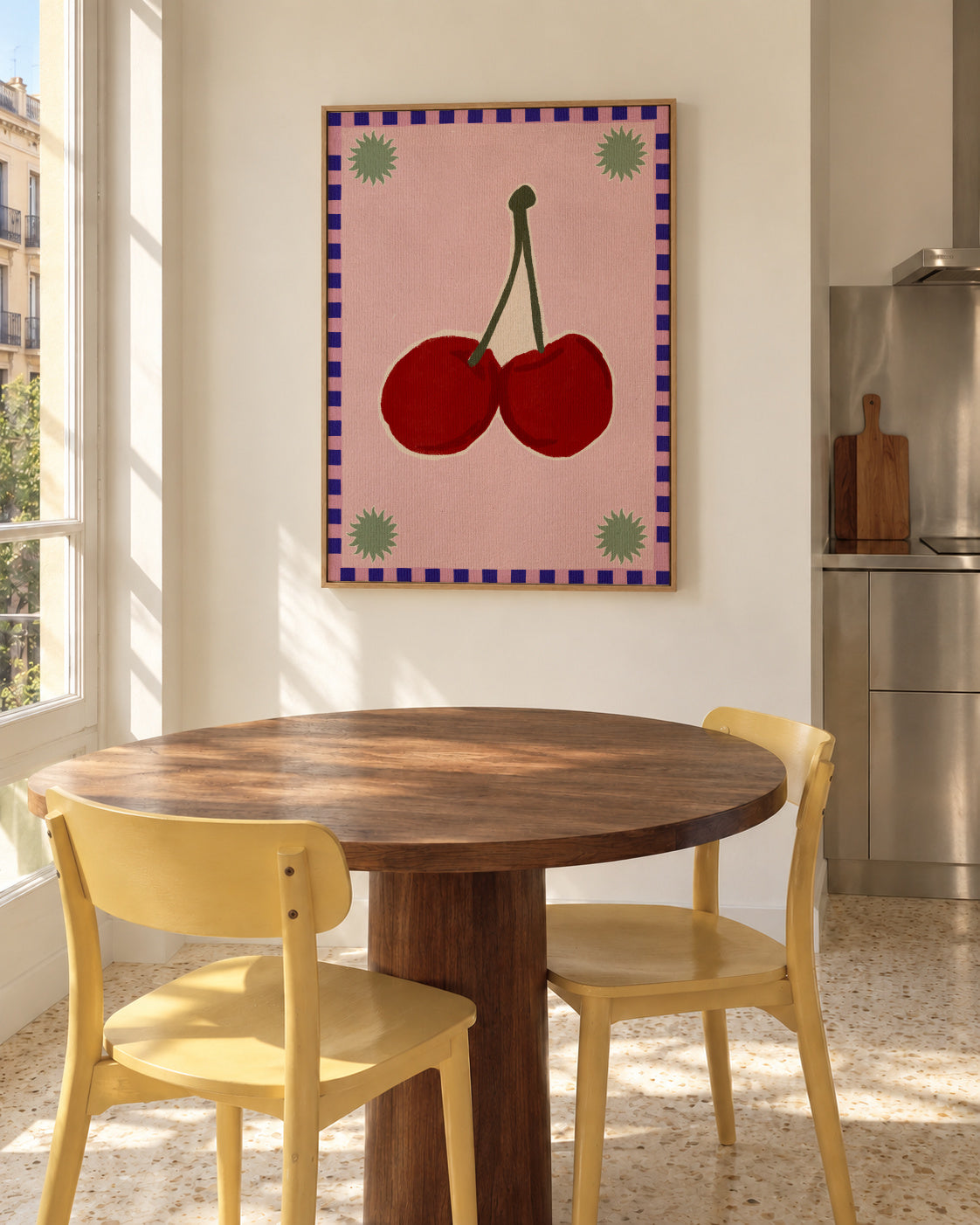 Lush duo 1 - Framed canvas in an interior