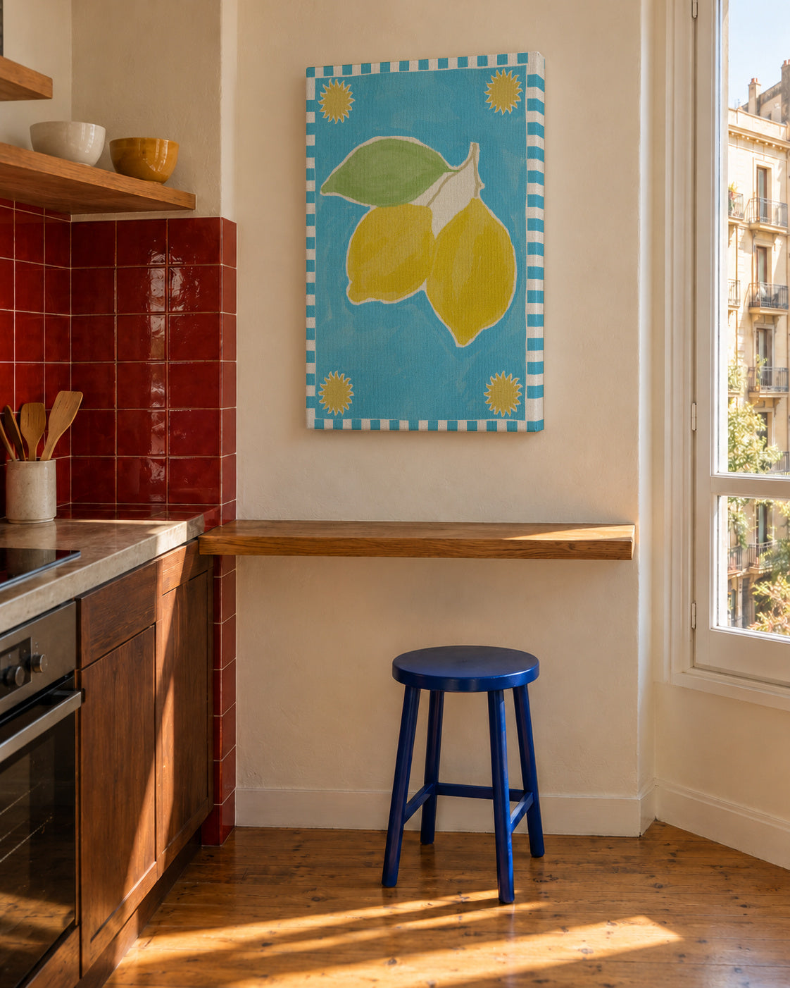Lush duo 2 - Unframed canvas in an interior