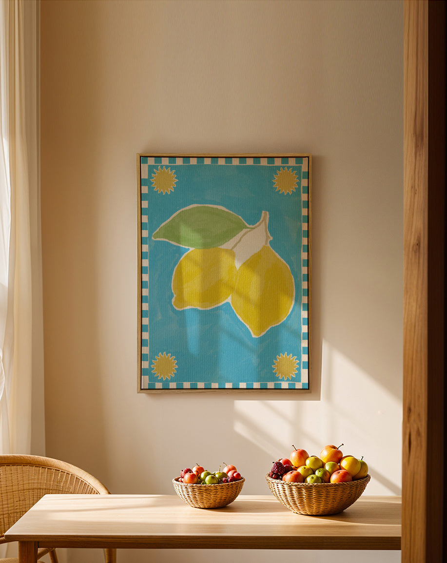 Lush duo 2 - Framed canvas in an interior