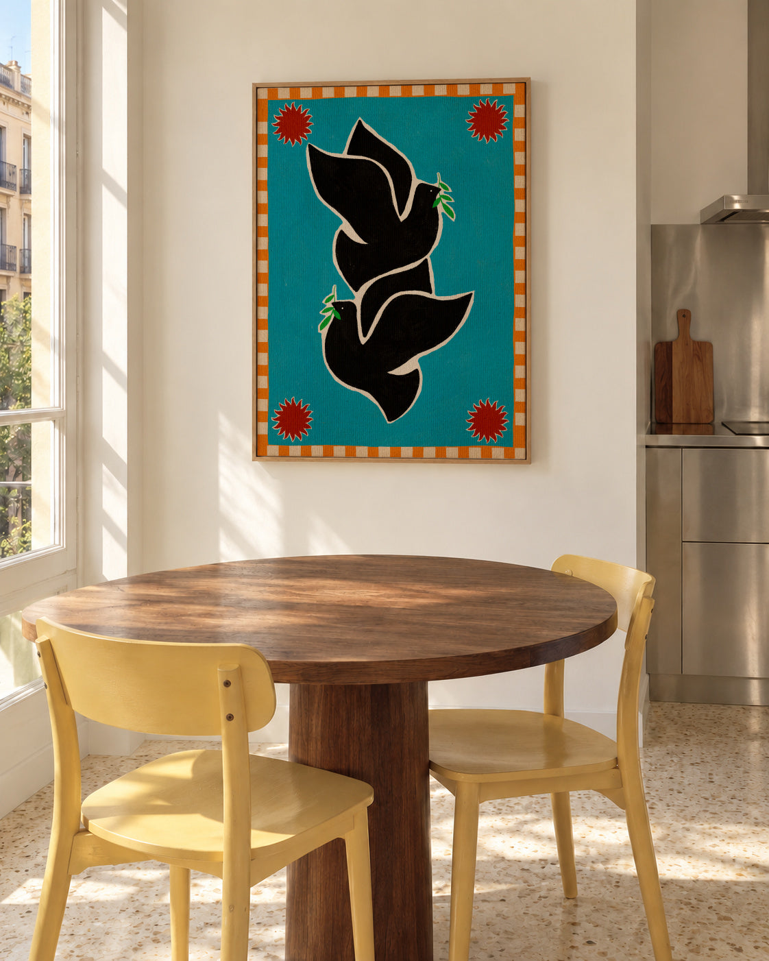 Lush duo 4 - Framed canvas in an interior