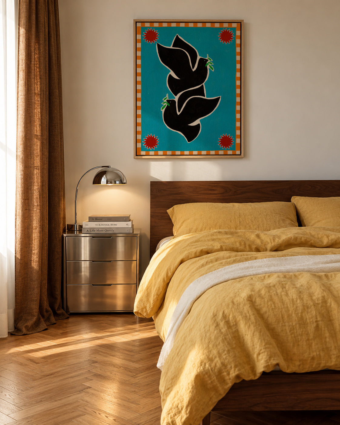 Lush duo 4 - Framed canvas in an interior