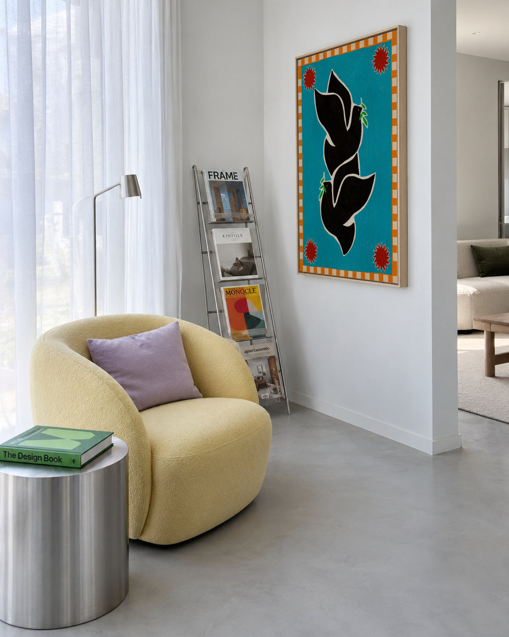 Lush duo 4 - Framed canvas in an interior