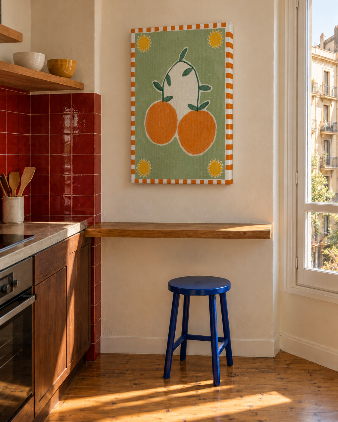 Lush duo 5 - Unframed canvas in an interior