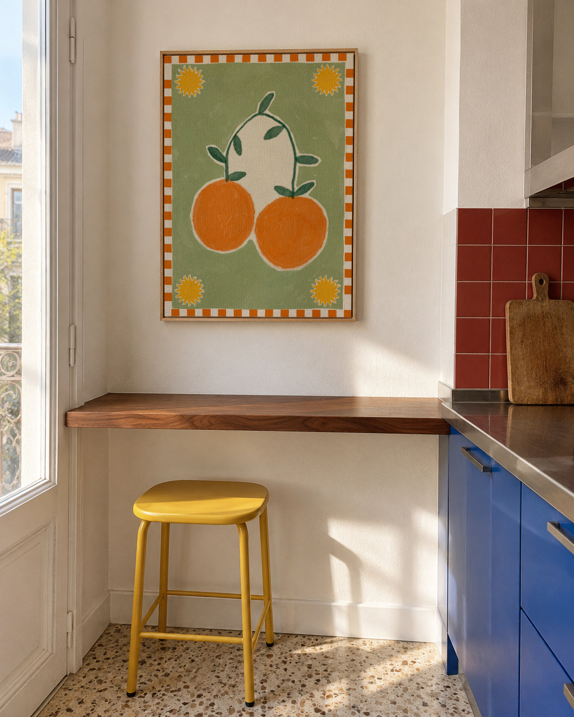 Lush duo 5 - Framed canvas in an interior