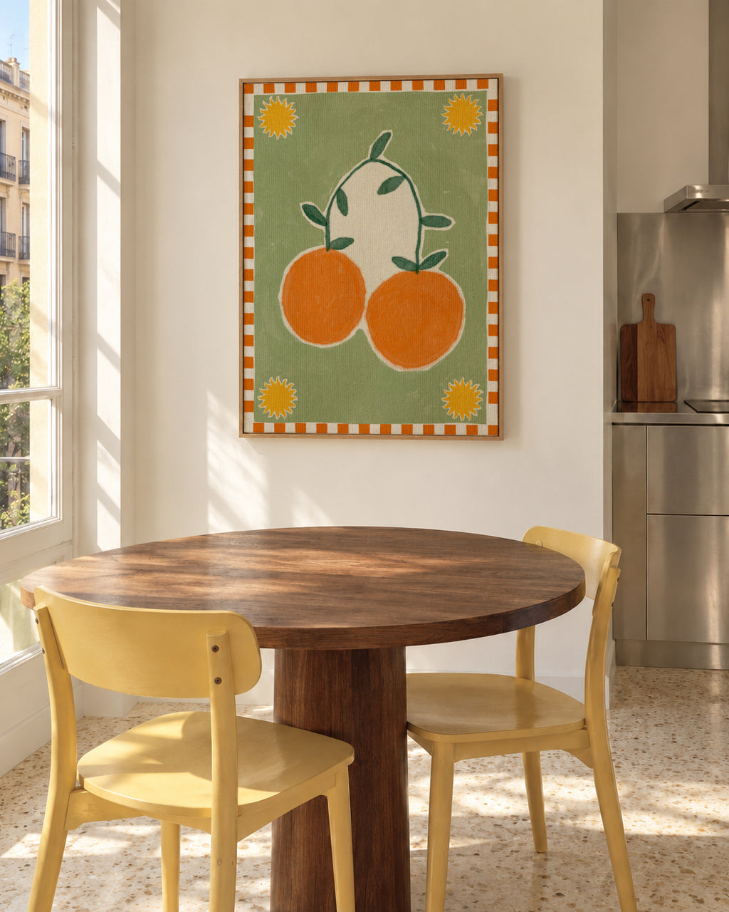 Lush duo 5 - Framed canvas in an interior