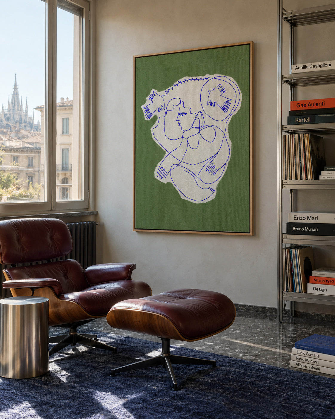 Hunter - Framed canvas in an interior