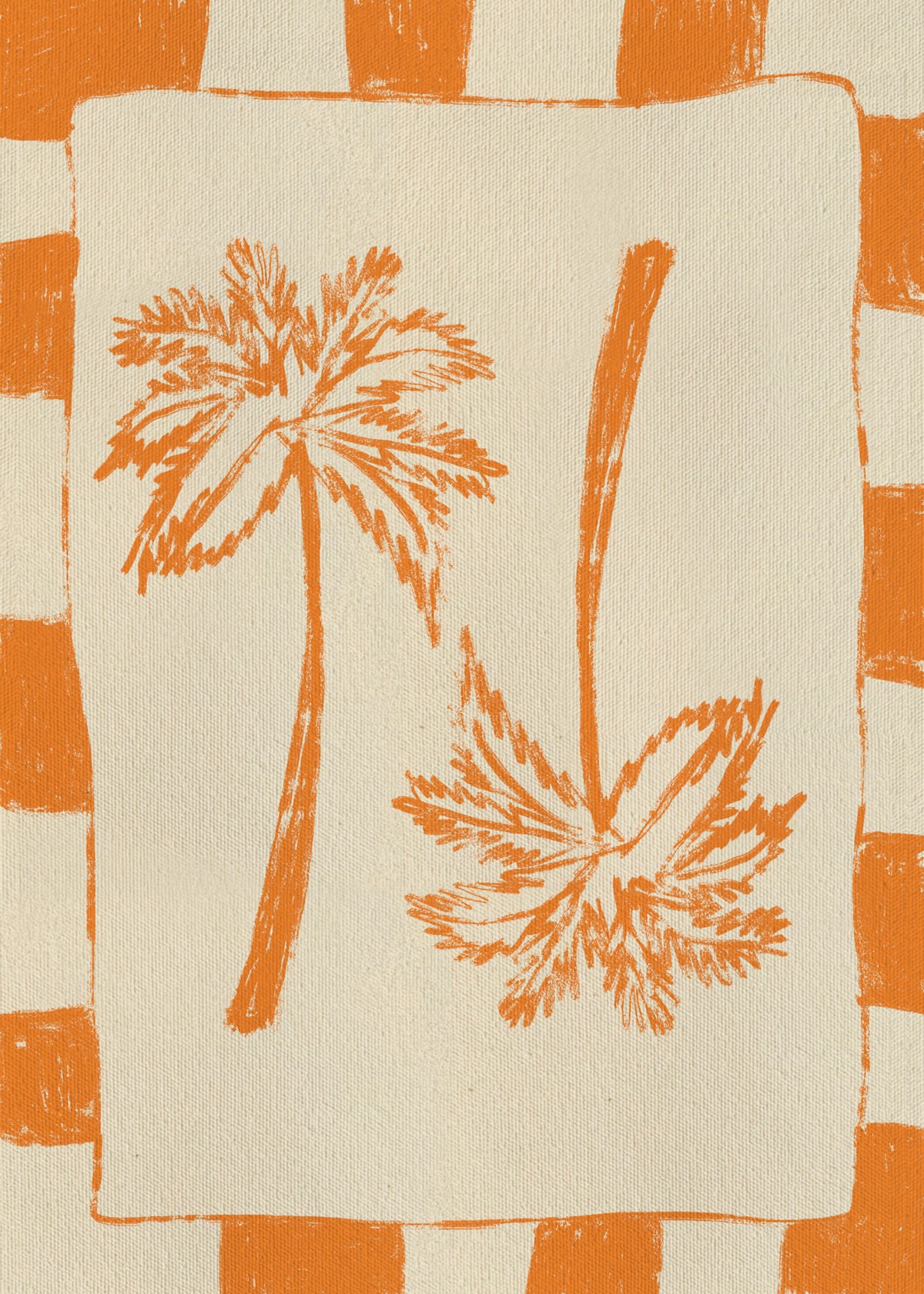 Palm paradise – Orange - Unframed art print