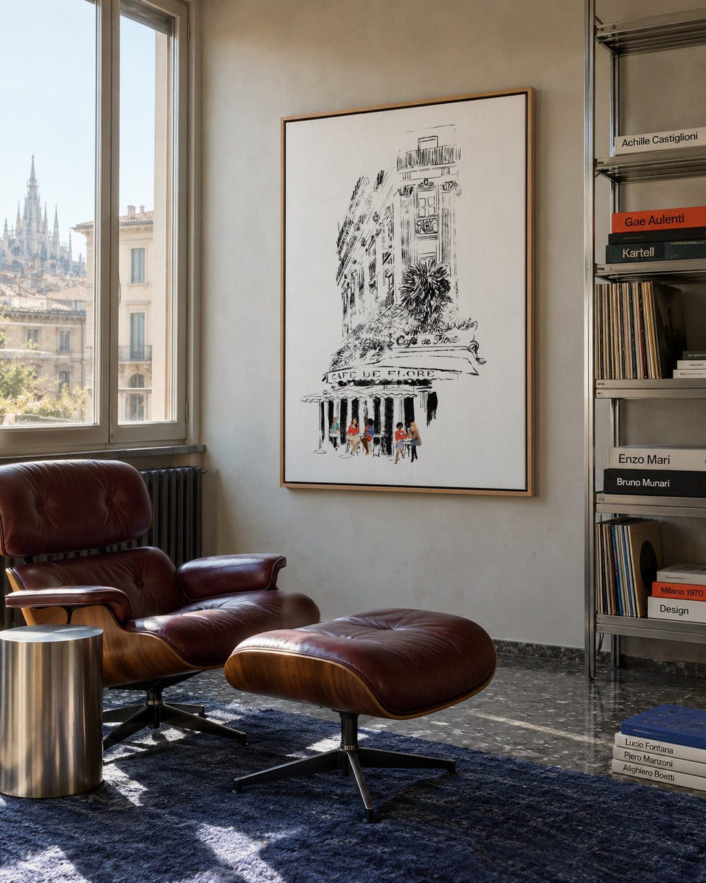 Café de Flore Paris - Framed canvas in an interior