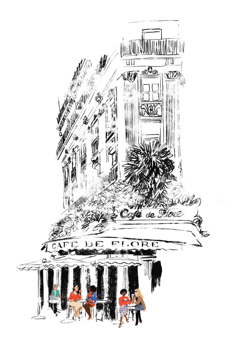 Café de Flore Paris - Unframed art print