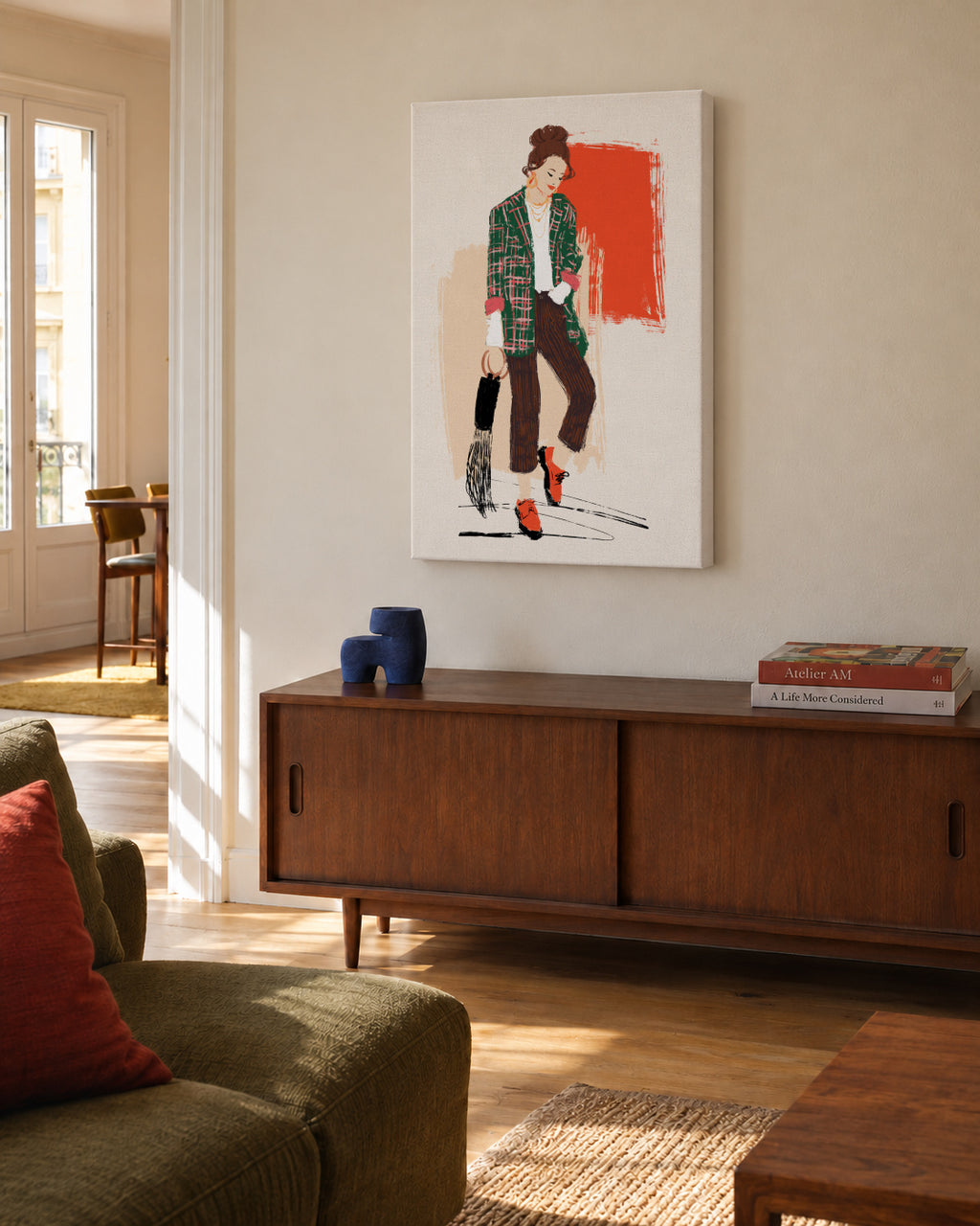 Fashion Style - Unframed canvas in an interior