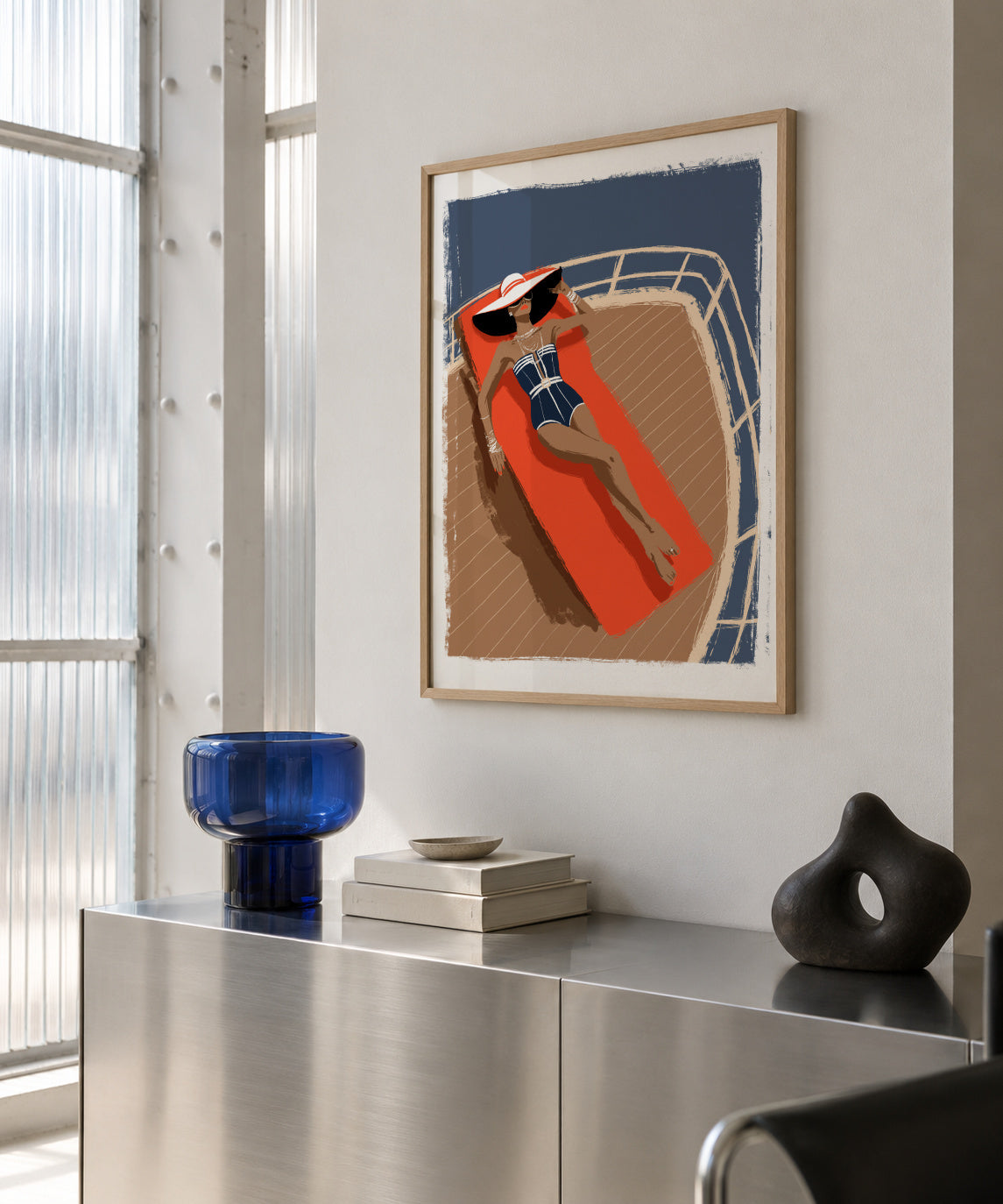 On the yacht - Framed poster in an interior