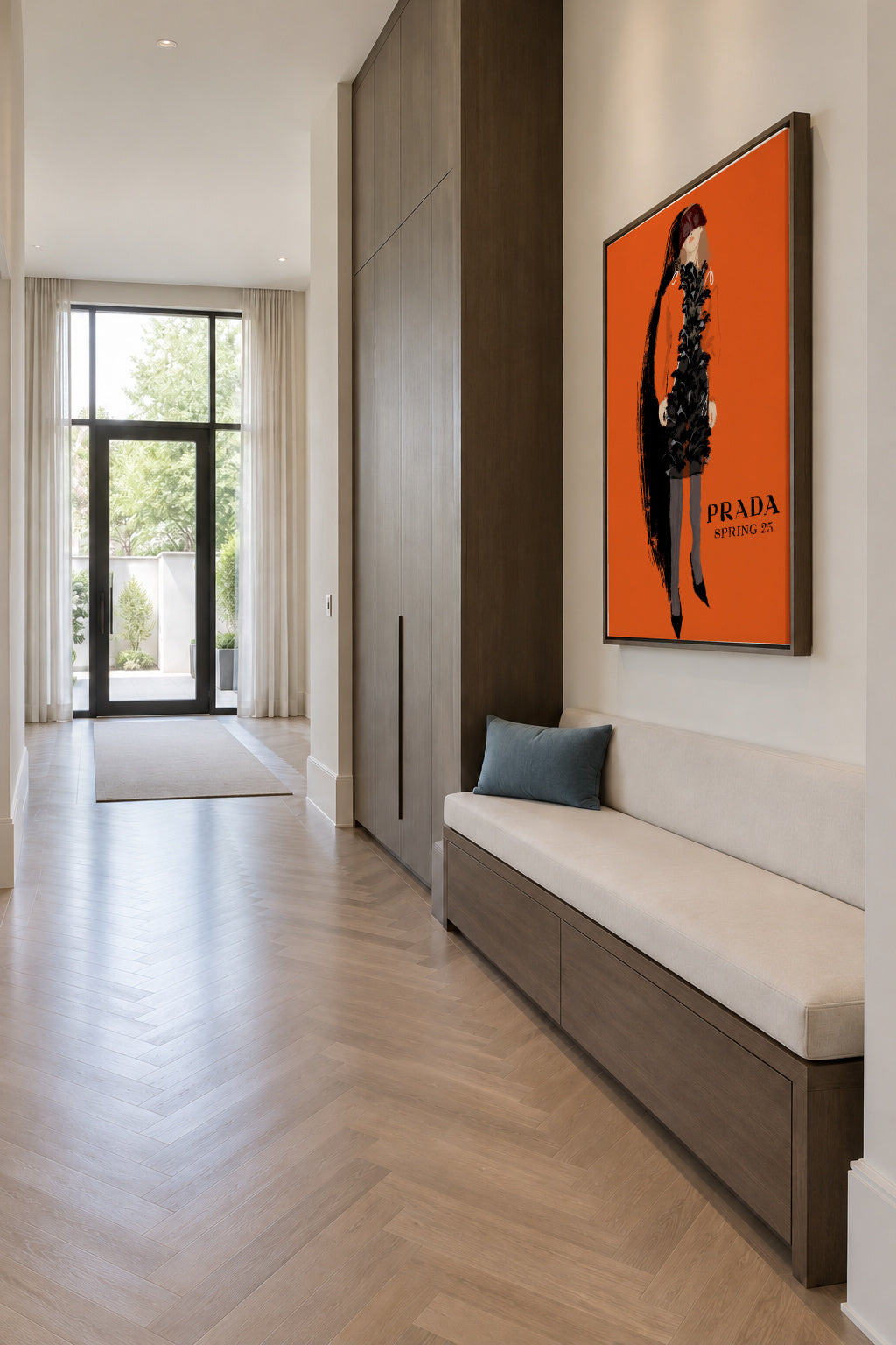 Prada - Framed canvas in an interior