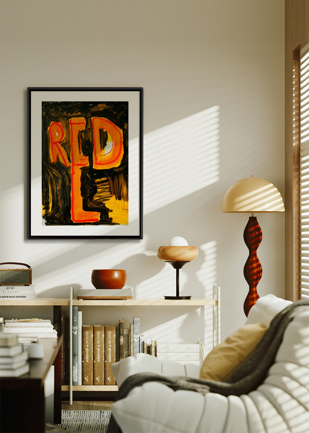 Ilustración tipográfica en trazo pictórico 'RED' – Canvas2
