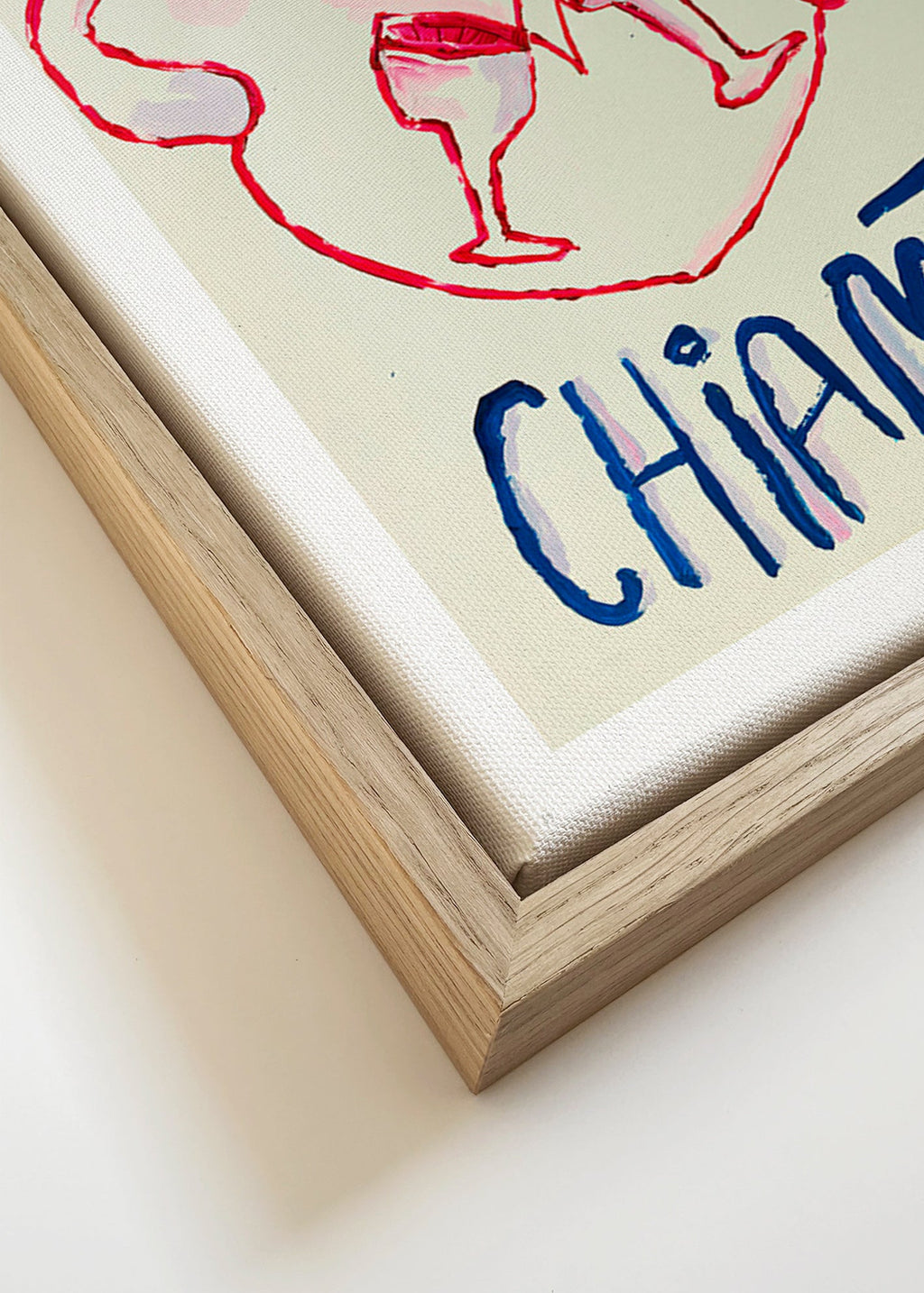 Cuadro de cocina con copas ilustradas – Canvas detail