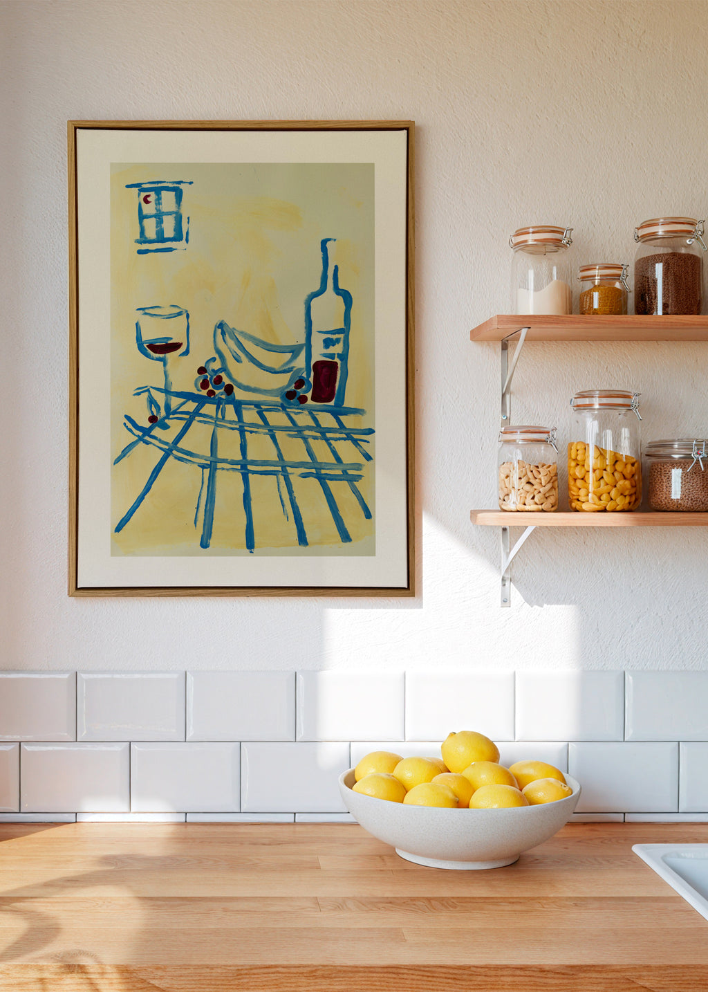 That night - Framed canvas in an interior