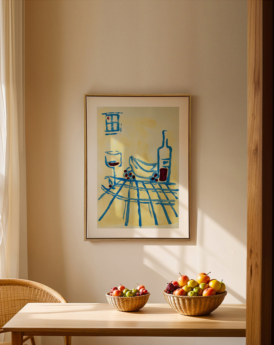 That night - Framed canvas in an interior