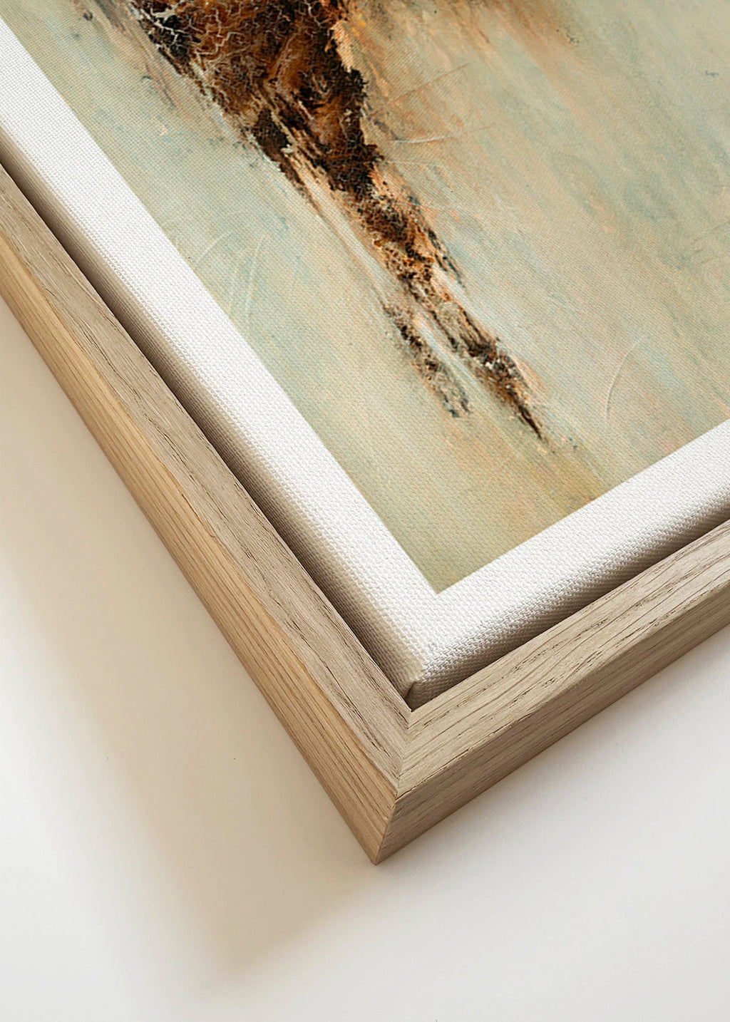 Cuadro abstracto textura terrosa vertical – Canvas detail