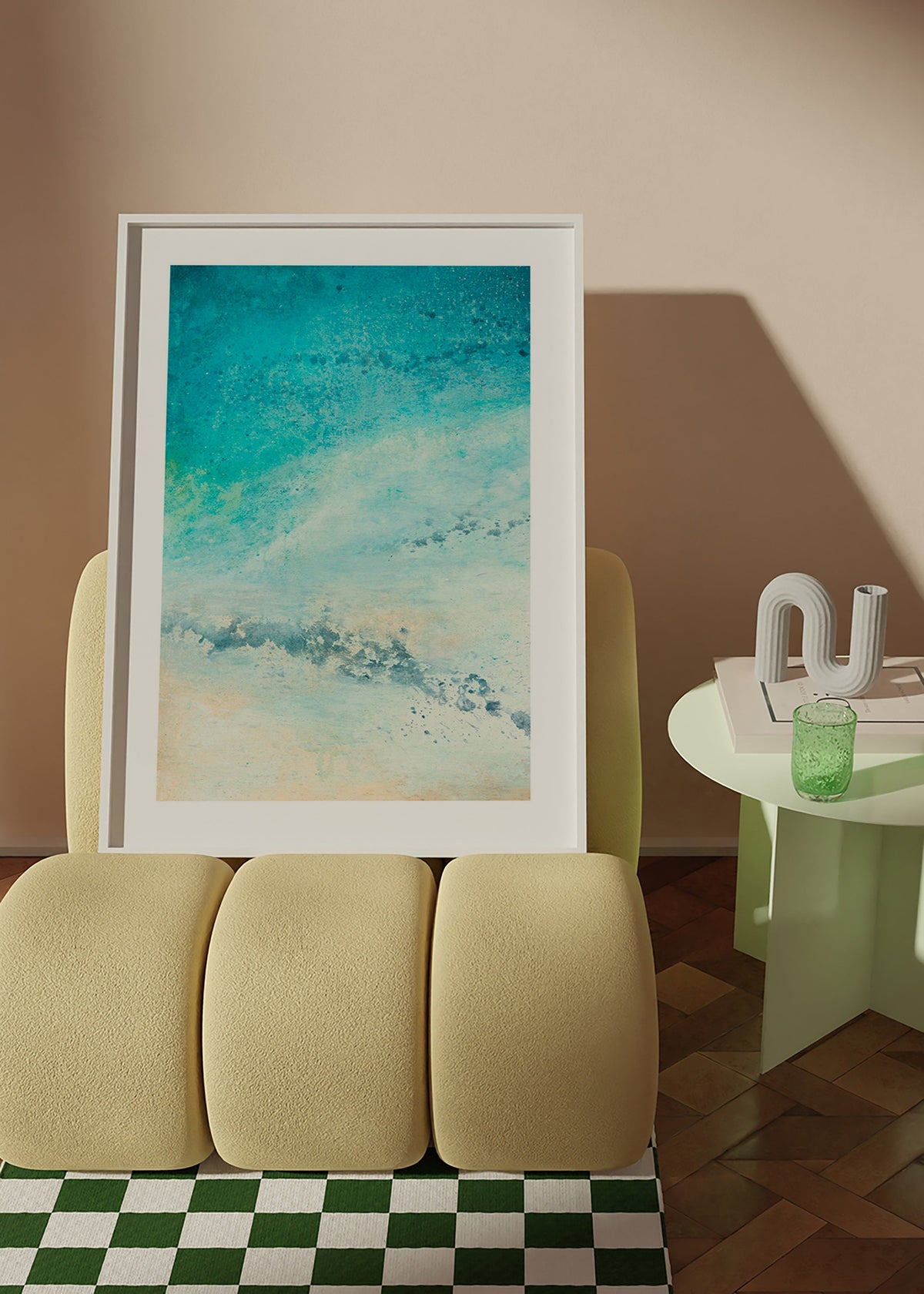 Cuadro abstracto en tonos turquesa – Product3