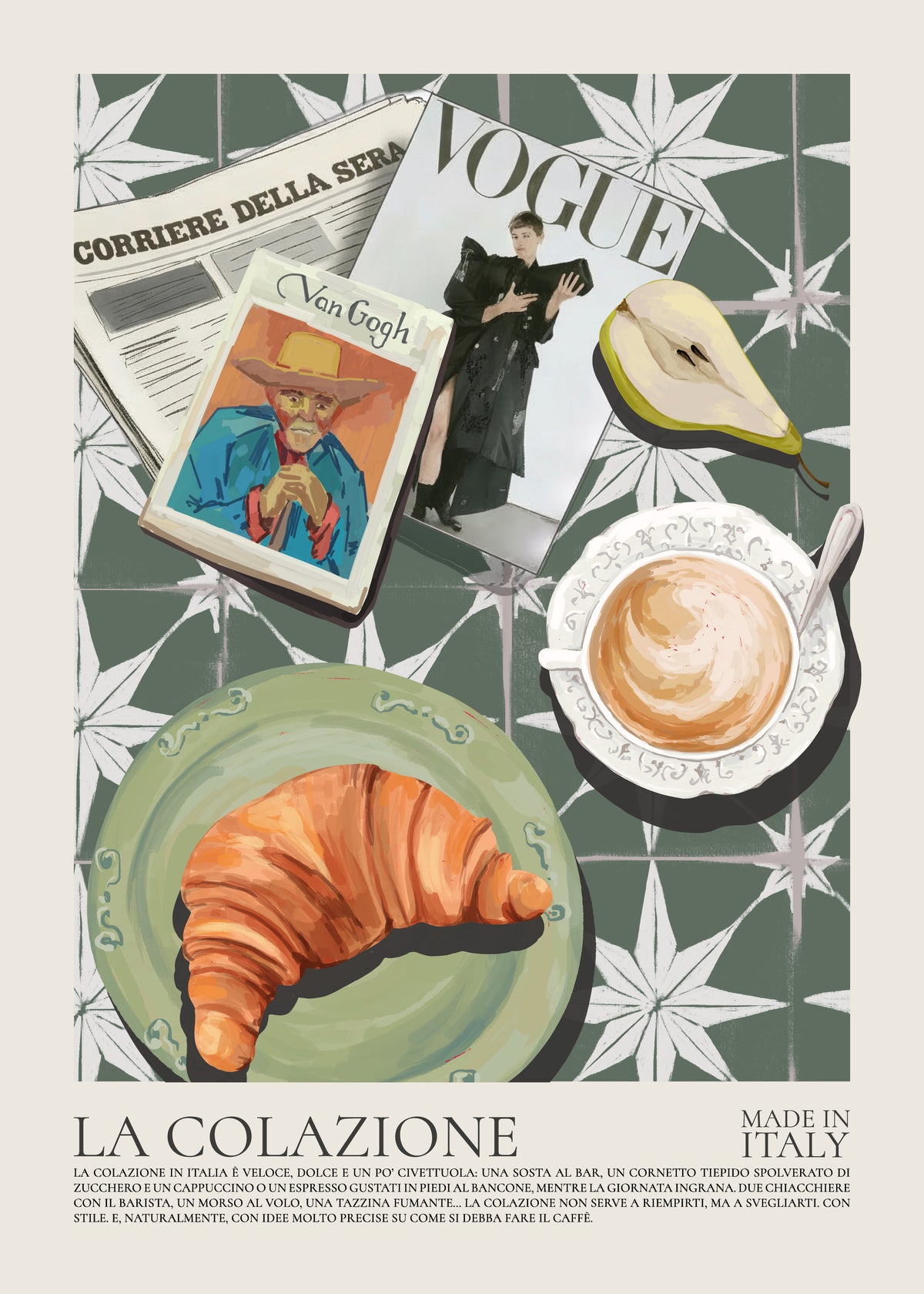 La Colazione (Italian breakfast) - Unframed art print