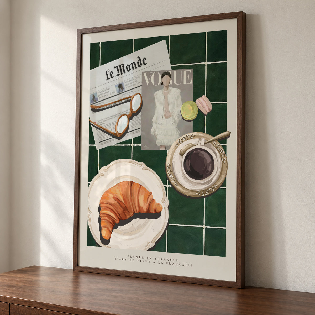 l’art de vivre à la française - Framed poster detail