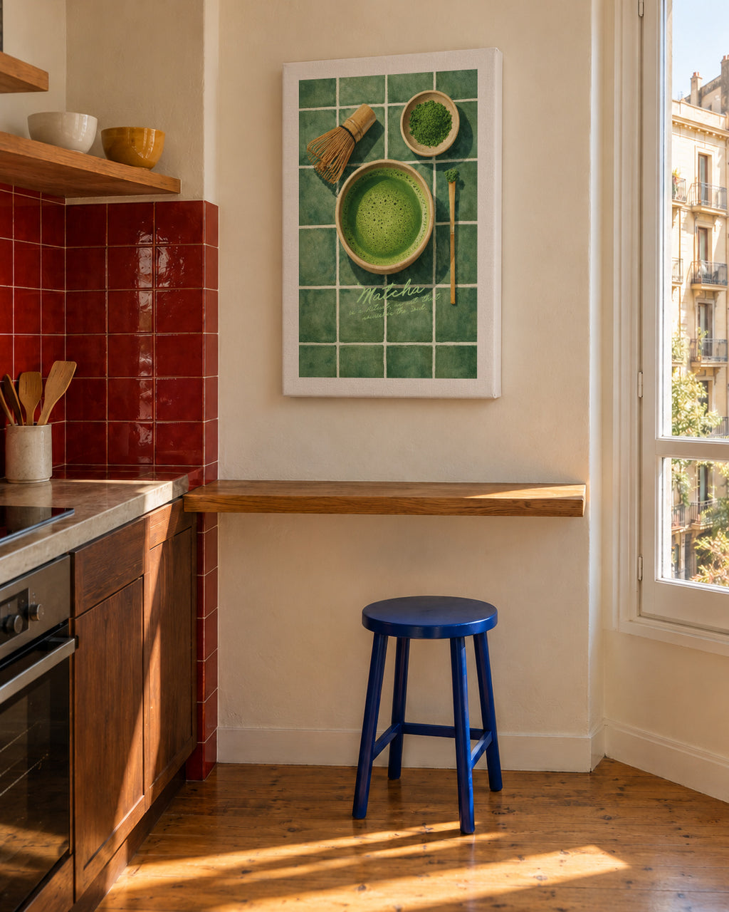 Matcha: the art that nourishes the soul - Unframed canvas in an interior