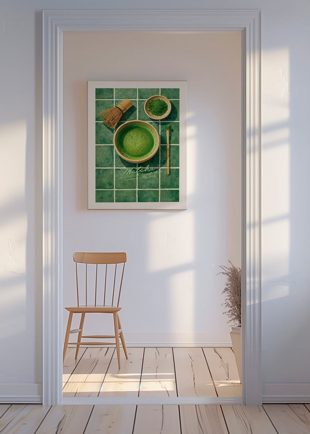 Cuadro de cocina: Matcha y utensilios – Canvas